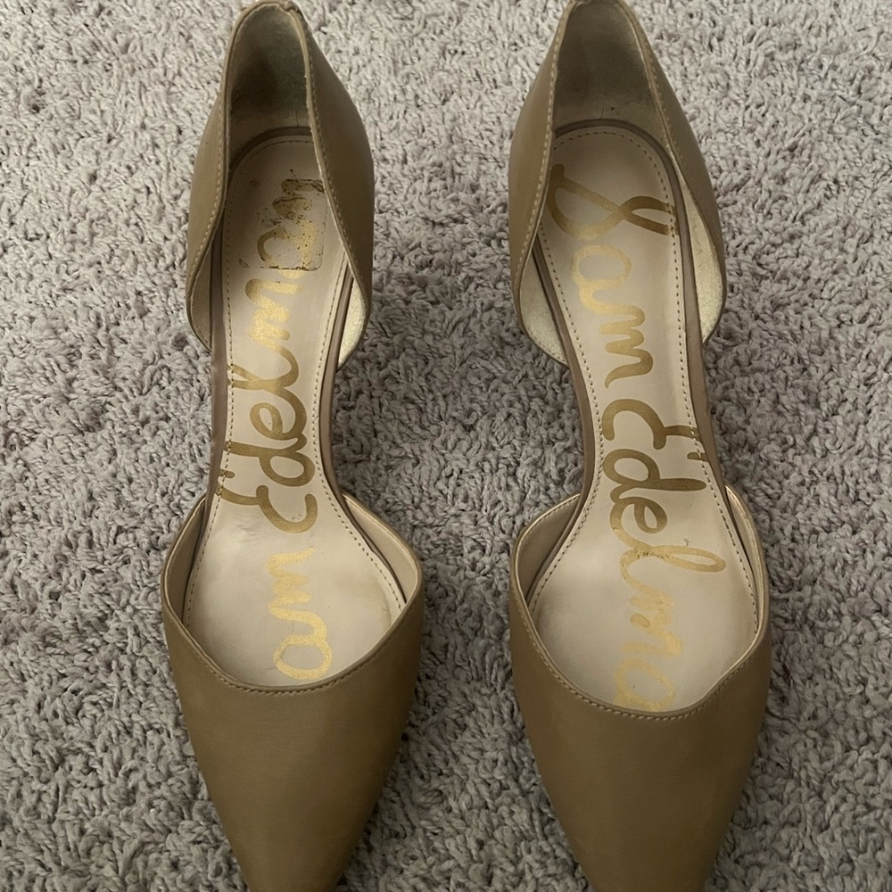 Sam Edelman Tan Heels Elegant D'Orsay Design